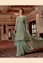 Sea green georgette embroidered sharara suit  4525